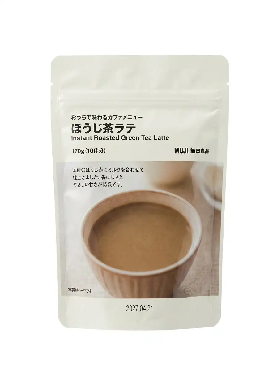 MUJI-Instant-Uji-Matcha-Latte-170g-Price-in-BD-2.webp MUJI Instant Hojicha Roasted Green Tea Latte Powder 170g (10 Cups) – Authentic Japanese Café Drink - Image 1